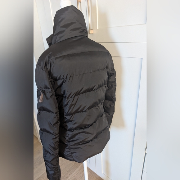 Women's Black Puffer Jacket. Down And Feather. - Picture 3 of 9